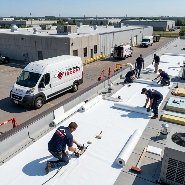 The Universal Roofs professional roof inspection team