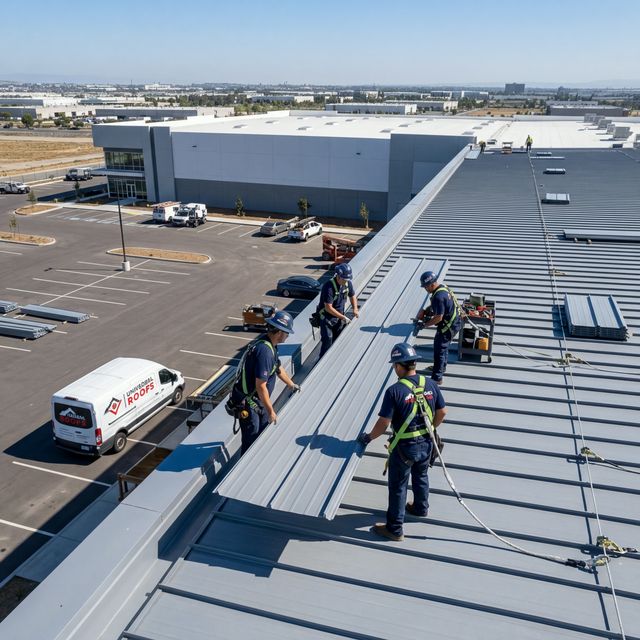 The Universal Roofs professional roof inspection team