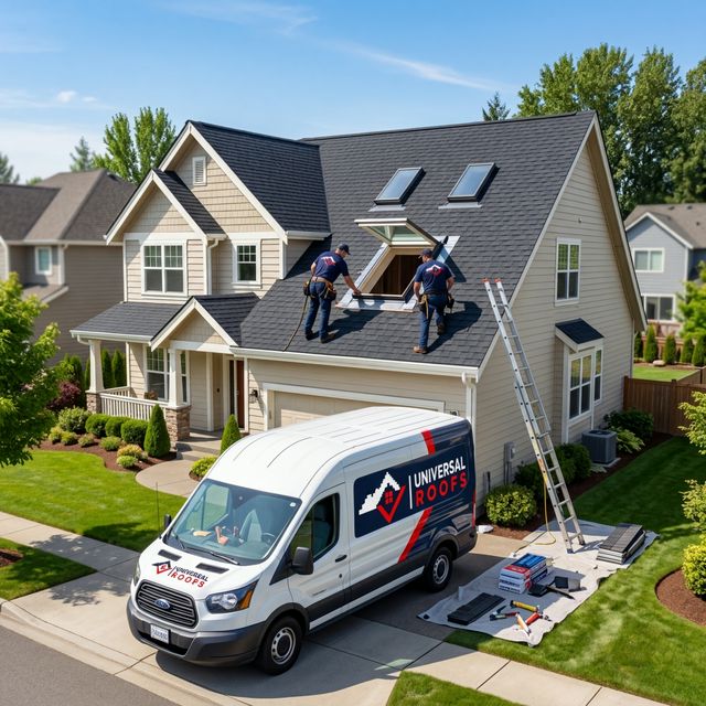 The Universal Roofs professional roof inspection team