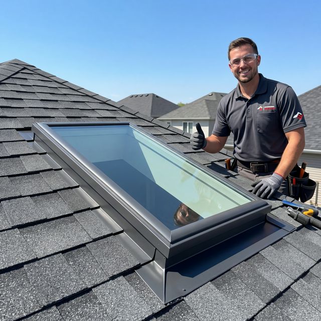 The Universal Roofs skylight installation team in Toronto